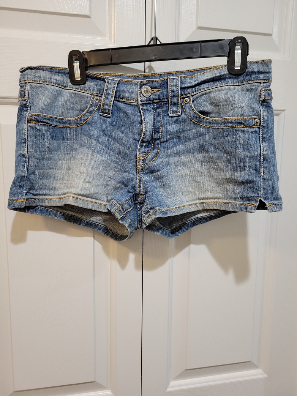 LONDONJEAN For Victoria's Secret Distressed Light Blue Denim Cutoff Shorts